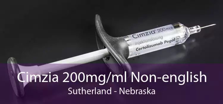 Cimzia 200mg/ml Non-english Sutherland - Nebraska