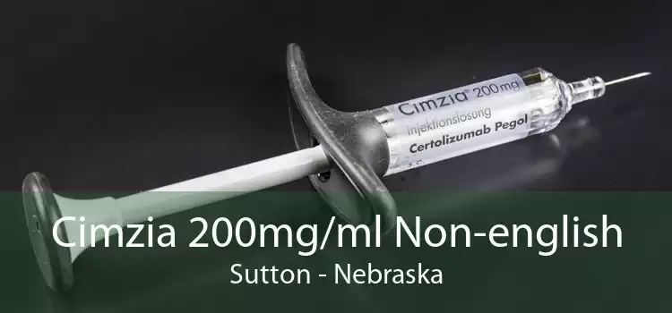 Cimzia 200mg/ml Non-english Sutton - Nebraska